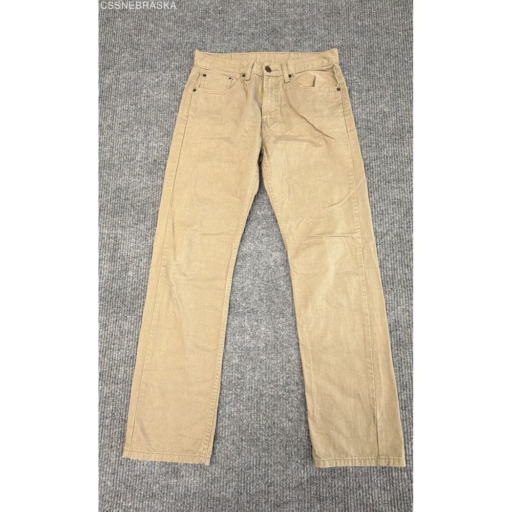 Levi's 505 Regular Fit Straight Leg Khaki Pants Tan Mens 32x32 PC9-00505-0718
